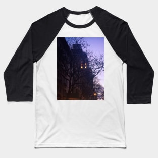 House Trees Winter, Upper West Side, Manhattan, NYC Baseball T-Shirt